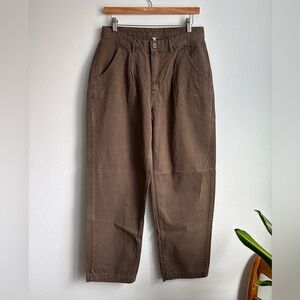 NWOT Free People Relaxed Brown Trousers size 6